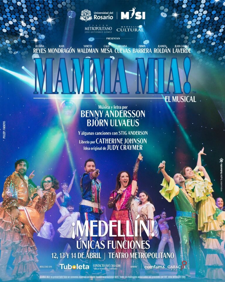 El gran espectáculo mundial MAMMA MIA! llega a Medellín