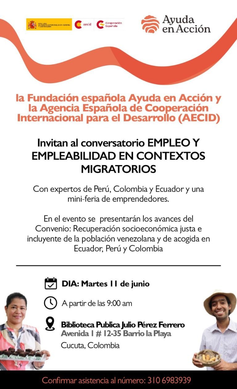 En Cúcuta: 3 países “hablan” sobre empleo y empleabilidad en contextos migratorios