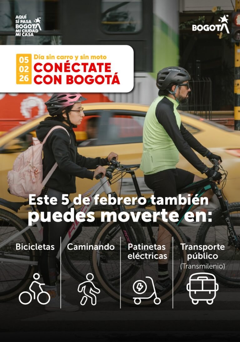 Conozca detalles de lo que será la jornada de Día Sin Carro y Sin Moto 2026