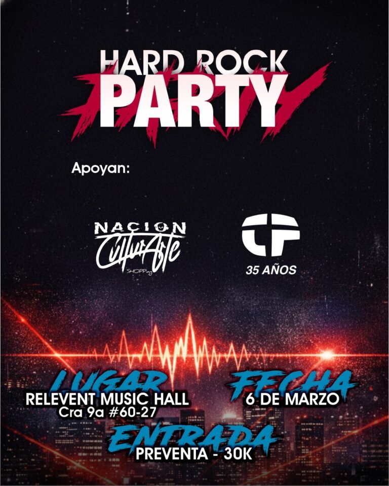 Prepárate para la primera edición de Colombia Hard Rock Party